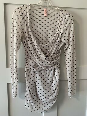 Sweet Pea White Polka Dot Tunic with Black Dots